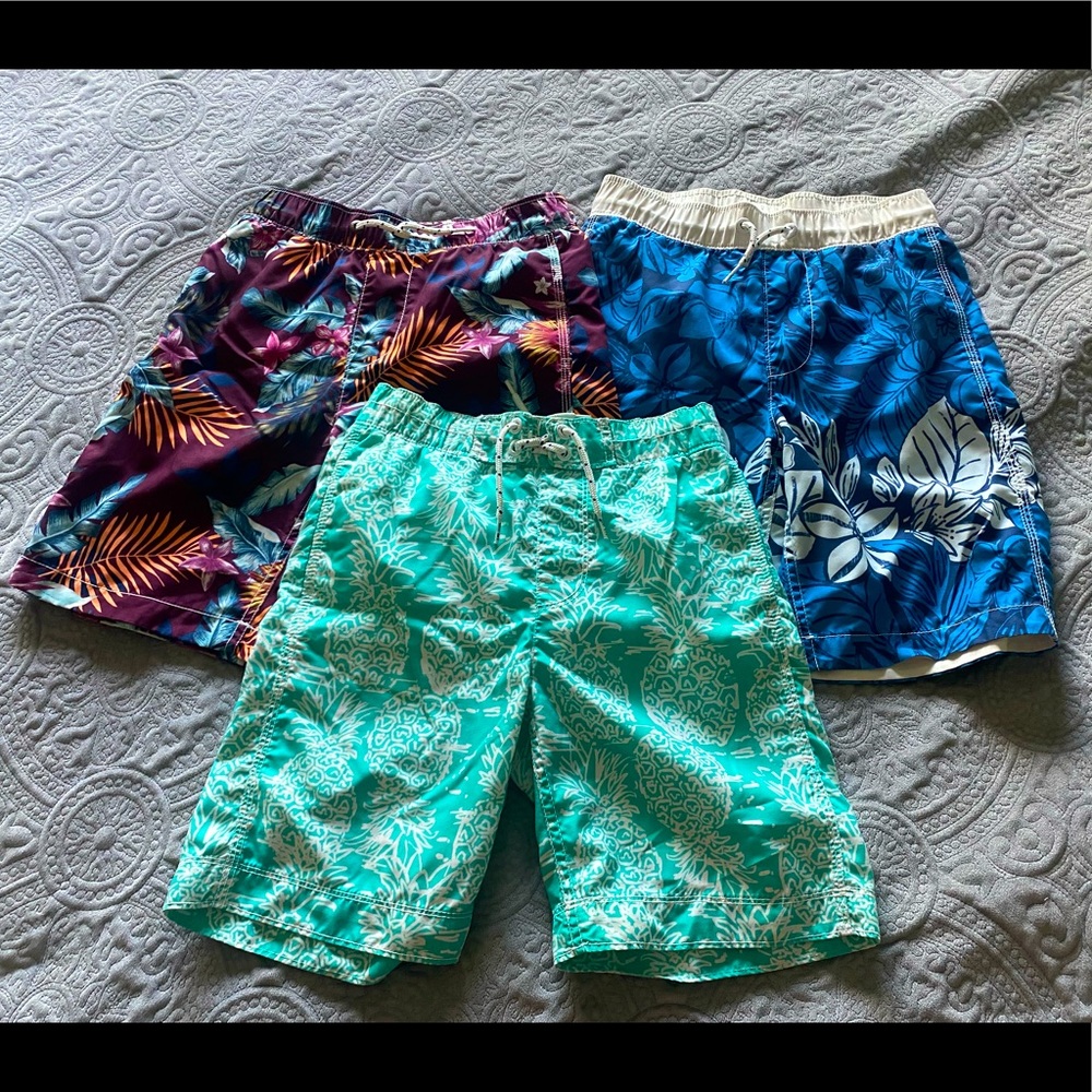 🌊 Boys Tropical Swim Trunks (set of 3) 🏄🏼‍♂️